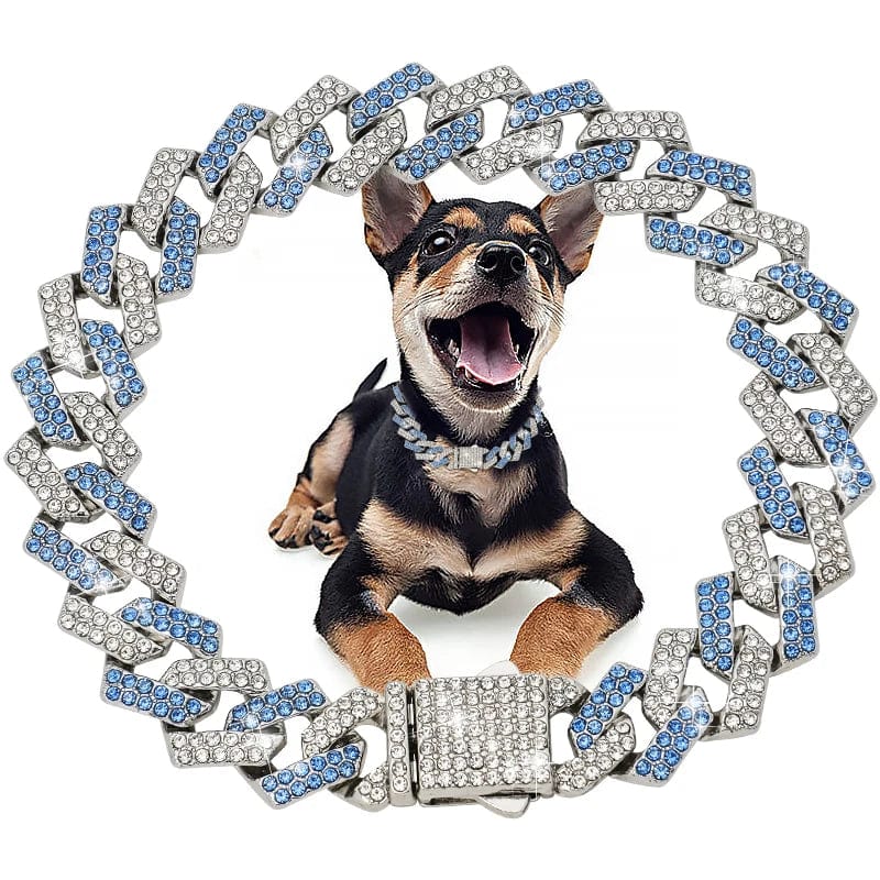 Snuffele Snouts Diamant Cubaanse kettingen Blue / 20inch(50cm) / CHINA Diamond Cuban Chains