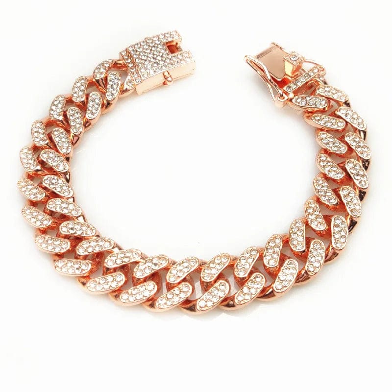 Snuffele Snouts Diamant Cubaanse kettingen Rose gold / 8 Inch 20cm Diamond Cuban Chains