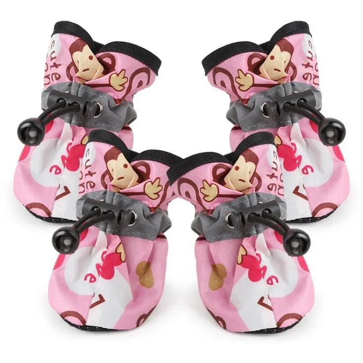 Snuffele Snouts Honden Schoenen Pink Monkey / XXS Dog Shoes