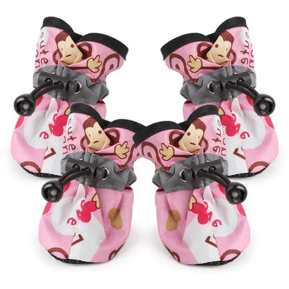 Snuffele Snouts Honden Schoenen Pink Monkey / XXS Dog Shoes