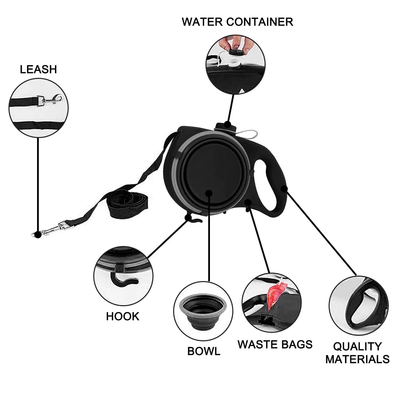 Snuffele Snouts Multifunctionele Riem met ingebouwde Waterflesbak Multifunctional Belt with Built-in Water Bottle Holder