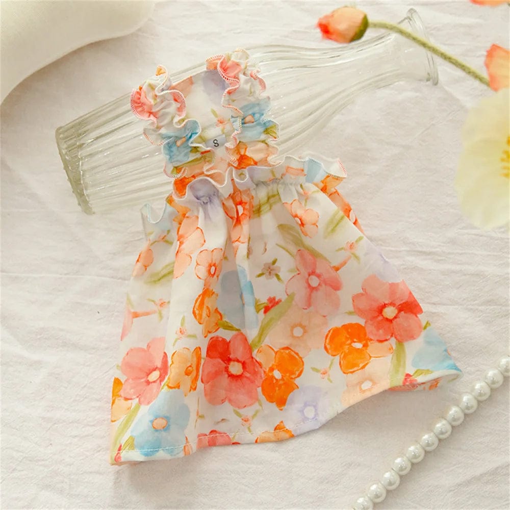 Snuffele Snouts Rok bloemenjurk Pink Cole Flowers / XL-suit 4.5-6.0kg / CHINA Skirt Floral Dress