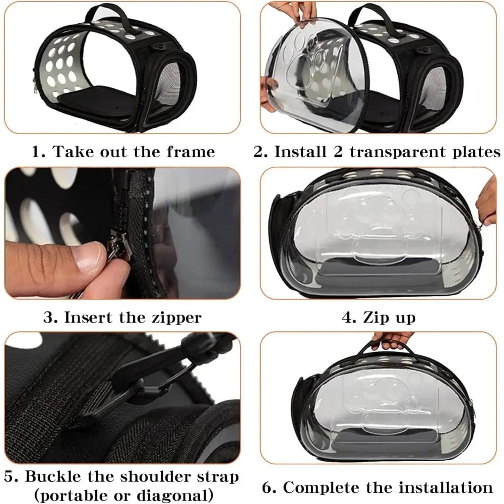 Snuffele Snouts Transparante Opvouwbare Reistas Transparent Foldable Travel Bag