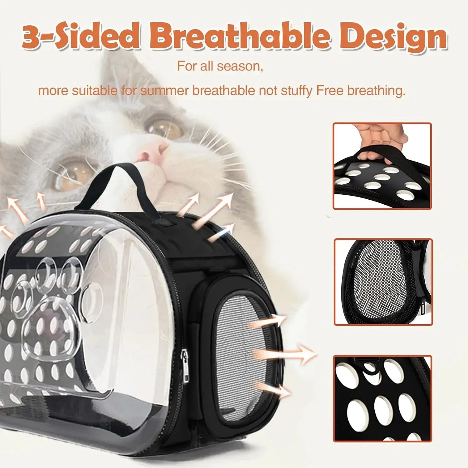 Snuffele Snouts Transparante Opvouwbare Reistas Transparent Foldable Travel Bag